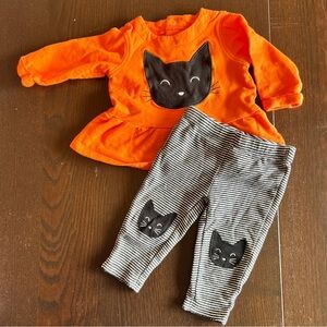 Carter’s Halloween Black Kitty Set - 6 months